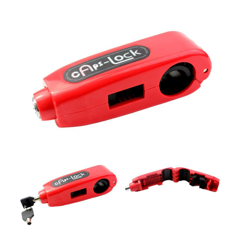 Motorcycle Locks Handlebar Protection Safety Locking Brake Throttle Grip Anti Theft For Battery Car Scooter Motobike Grips Caps Lock Universal