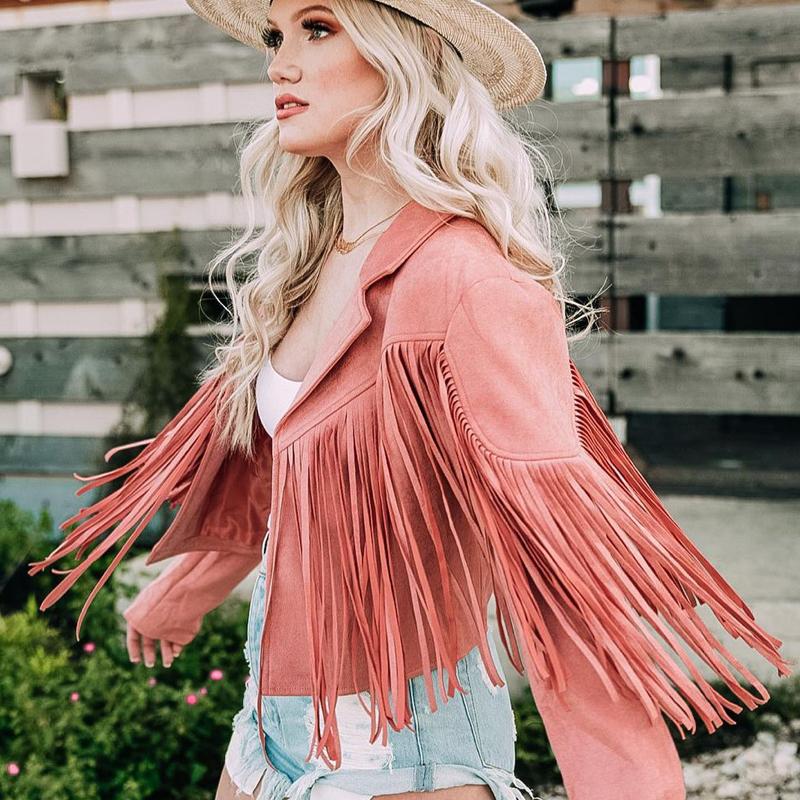 Women' Jackets Faux Suede Ladies Motorcycle Lapel Handsome Jacket For Fall/winter 2021 Solid Color Fringed Short Coat Female, Black
Women' Jackets Faux Suede Ladies Motorcycle Lapel Handsome Jacket For Fall/winter 2021 Solid Color Fringed Short Coat Female, Black