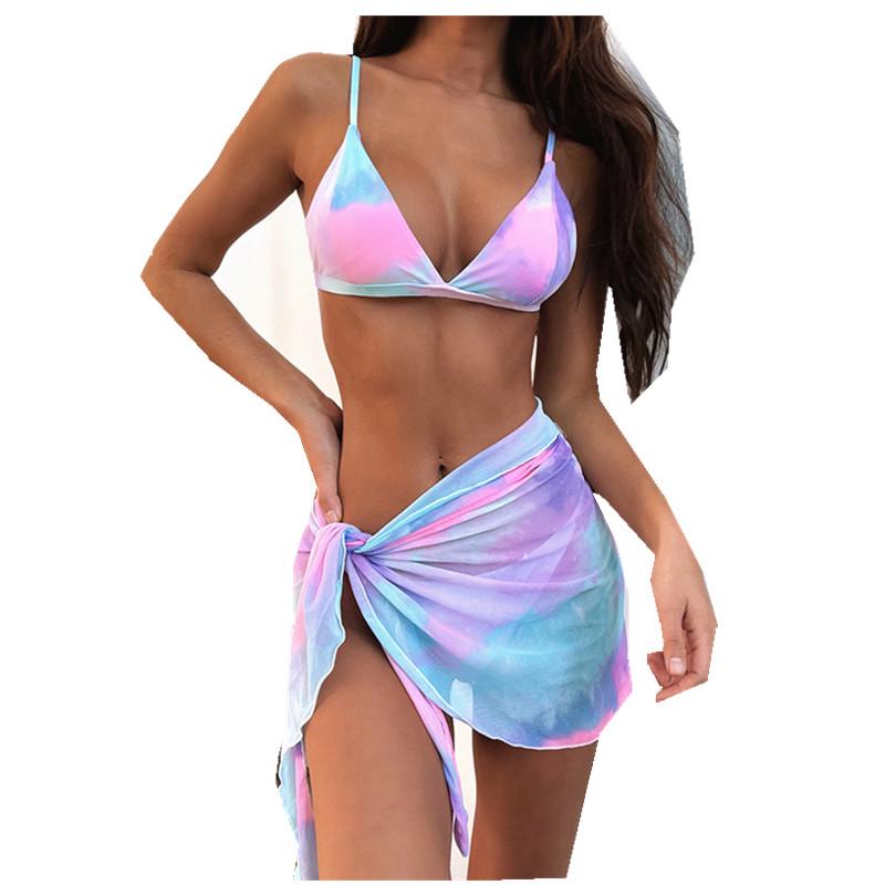 Women's Swimwear Wholesales Bikinis Sexy Tie Dye Three-piece Suit With Skirt Fashion Beach Swimsuit Clothing For Summer High Cup, White;black
Women's Swimwear Wholesales Bikinis Sexy Tie Dye Three-piece Suit With Skirt Fashion Beach Swimsuit Clothing For Summer High Cup, White;black