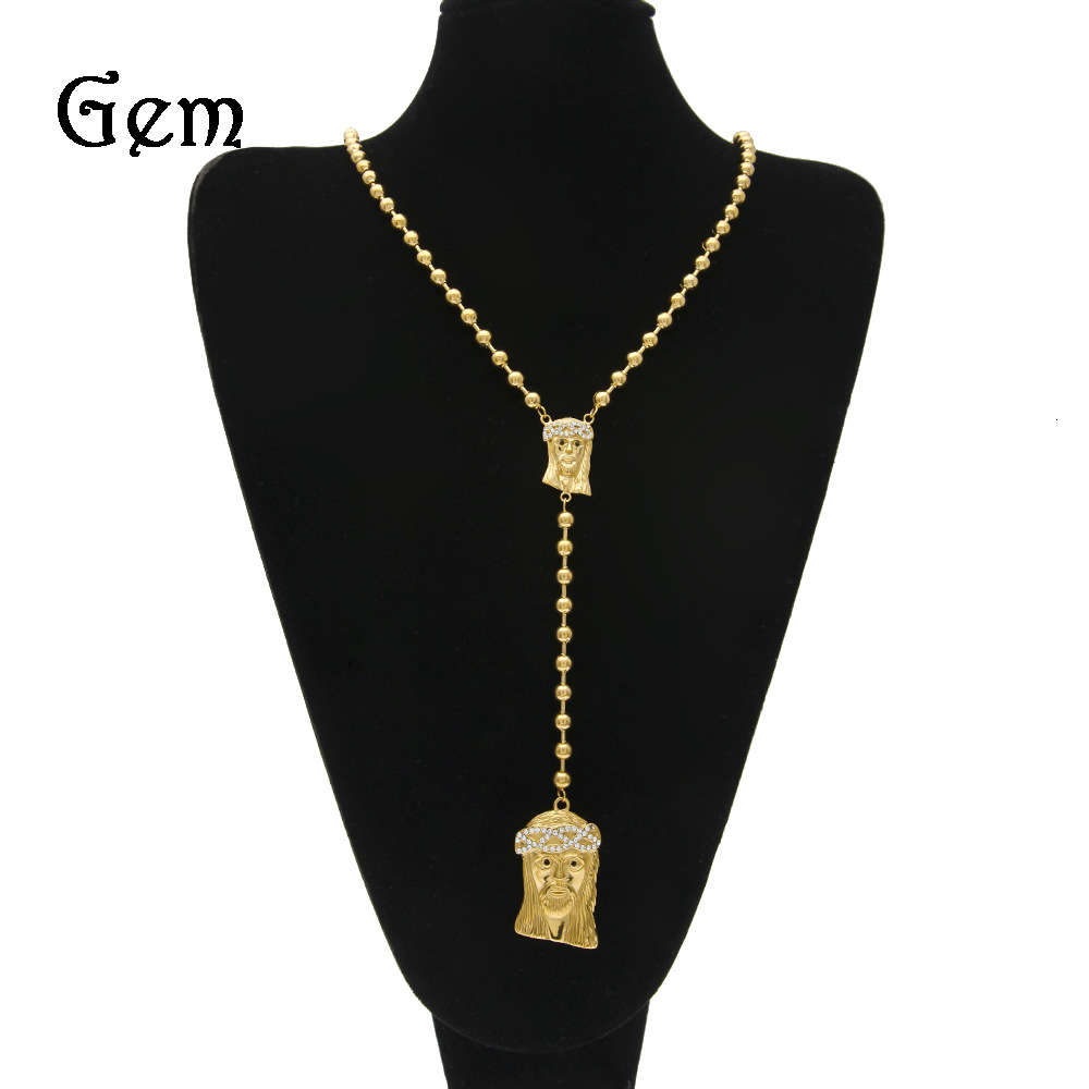 New hip hop jewelry Jesus shape stainless steel Beaded black eye Jesus pendant hiphop Necklace
New hip hop jewelry Jesus shape stainless steel Beaded black eye Jesus pendant hiphop Necklace