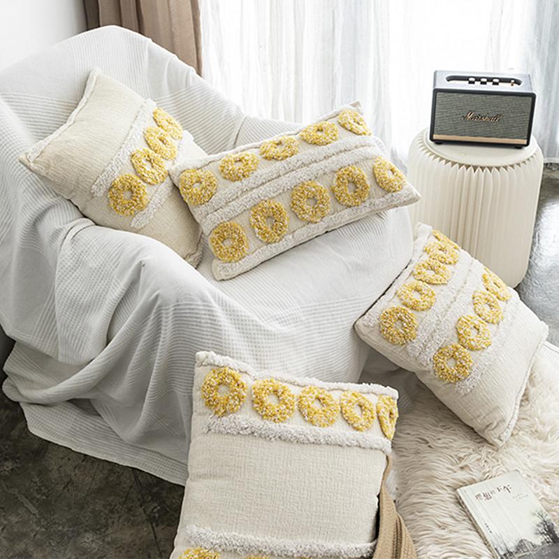 Cushion/Decorative Pillow Handmade Yellow Circle Beige Cover Moroccan Style Cushion 45x45cm/30x50cm HomeDecoration
Cushion/Decorative Pillow Handmade Yellow Circle Beige Cover Moroccan Style Cushion 45x45cm/30x50cm HomeDecoration