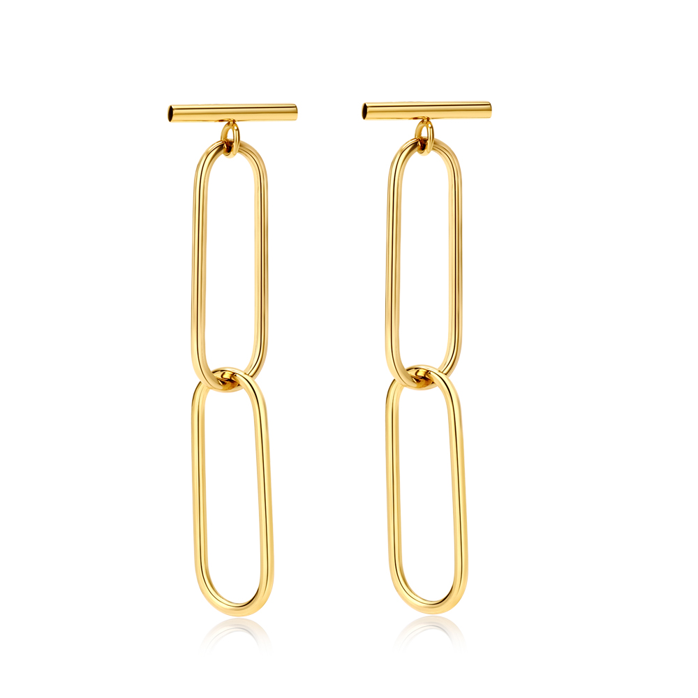 VAROLE Big Chain Drop Earrings For Women Gold Color Earings Stainless Steel Fashion Jewelry Party Pendientes
VAROLE Big Chain Drop Earrings For Women Gold Color Earings Stainless Steel Fashion Jewelry Party Pendientes