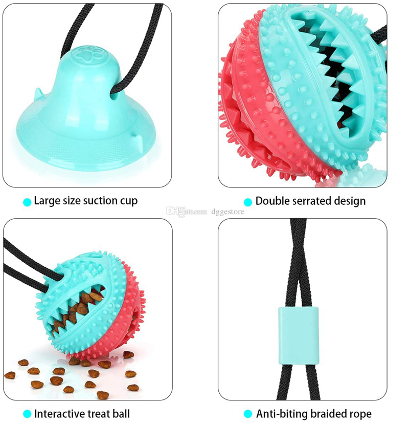 Dog Chew Toys for Aggressive Chewers Puppy Training Treats Teething Rope Toy about Boredom Doggy Puzzle Treat Food Dispensing Ball Plaything to Small 