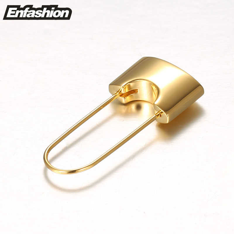 ENFASHION Wholesale Lock Drop Earrings For Women Gold Color Stainless Steel Dangle Earings Fashion Jewelry Gifts Brinco E5282 210624