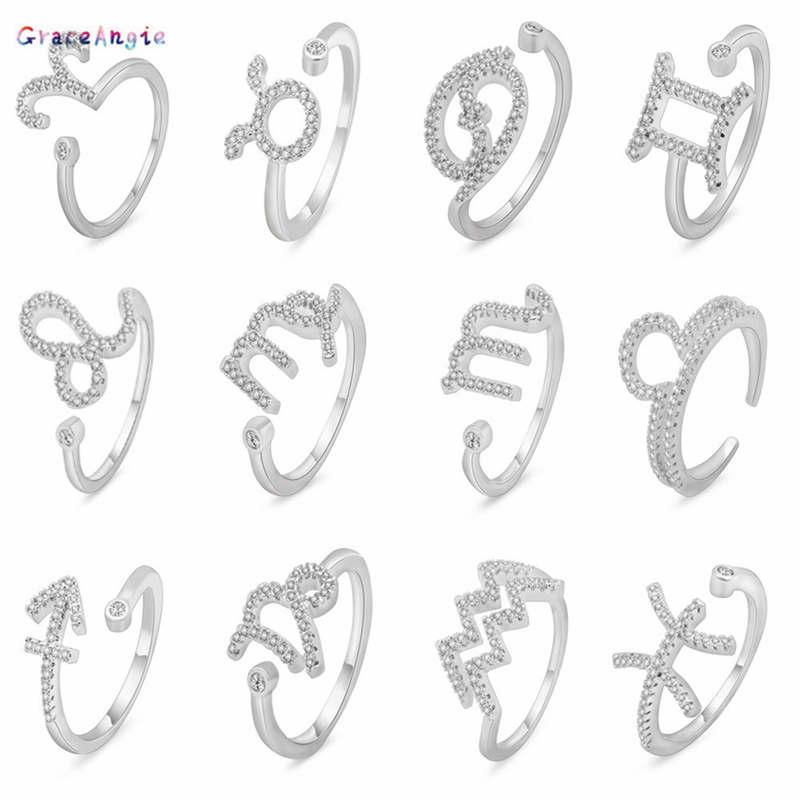 Cluster Rings GraceAngie 12 Constellations Jewelry Color Zodiac Sign For Women Rhinestone Adjustable Open Finger Wedding
Cluster Rings GraceAngie 12 Constellations Jewelry Color Zodiac Sign For Women Rhinestone Adjustable Open Finger Wedding