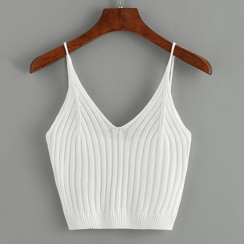 knitted solid short women camis v neck cotton crops autumn korean girls clothes vintage, White
knitted solid short women camis v neck cotton crops autumn korean girls clothes vintage, White