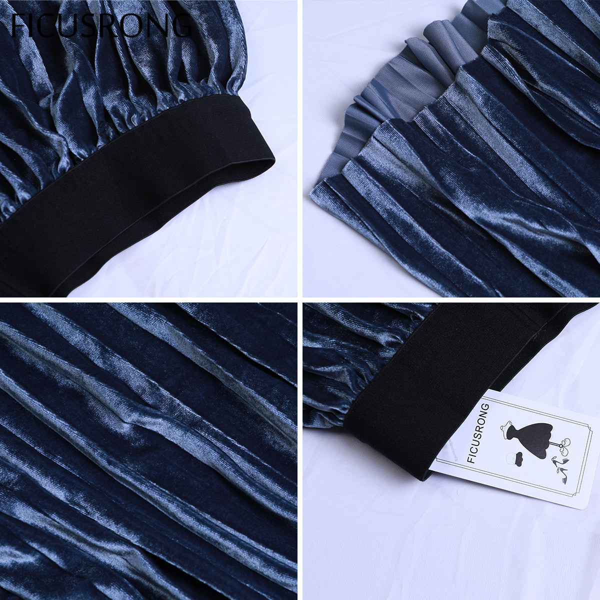 New 7 Colors Autumn Winter High Waisted Skinny Female Velvet Skirt Pleated Skirts Elegant Plus Size Women Skirt FICUSRONG 210309