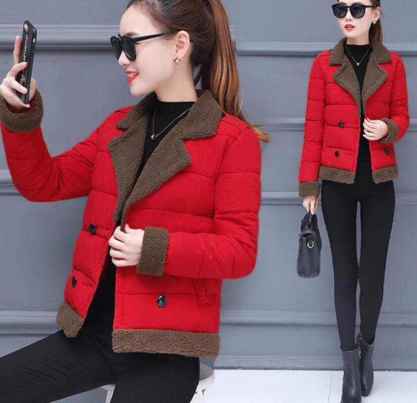 s-2xl Thick warm cotton coat 2021 autumn and winter clothing new Korean version of down cotton padded Slim jacket