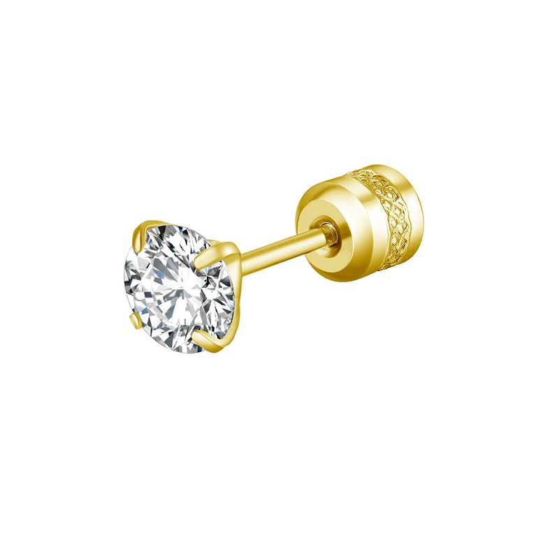 Zircon Cartilage Stud Earrings Tragus Helix Bar Daith Earing Ear Piercing Korean Earring for Women Girl Body Jewelry