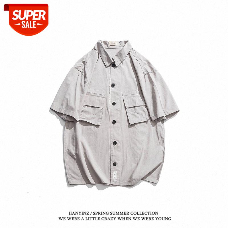 Japanese workwear short-sleeved shirt boys Hong Kong style loose half-sleeved jacket flow #qa7q, White;black
Japanese workwear short-sleeved shirt boys Hong Kong style loose half-sleeved jacket flow #qa7q, White;black