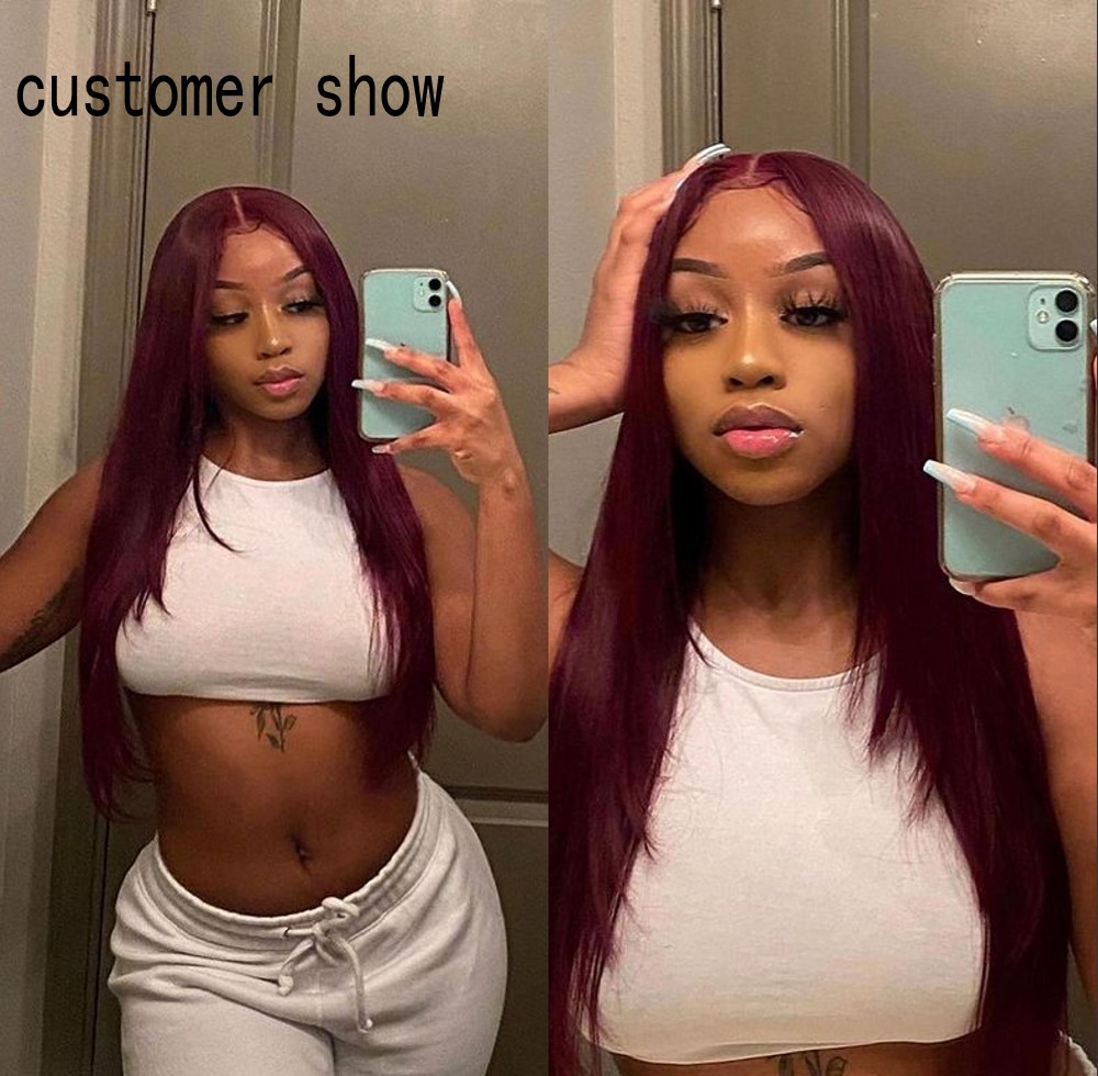 New 613 Blue/Pink/Purple/Yellow/red Colorful Brazilian Straight lace front wig Pre Plucked Lace Frontal synthetic hair wig for women