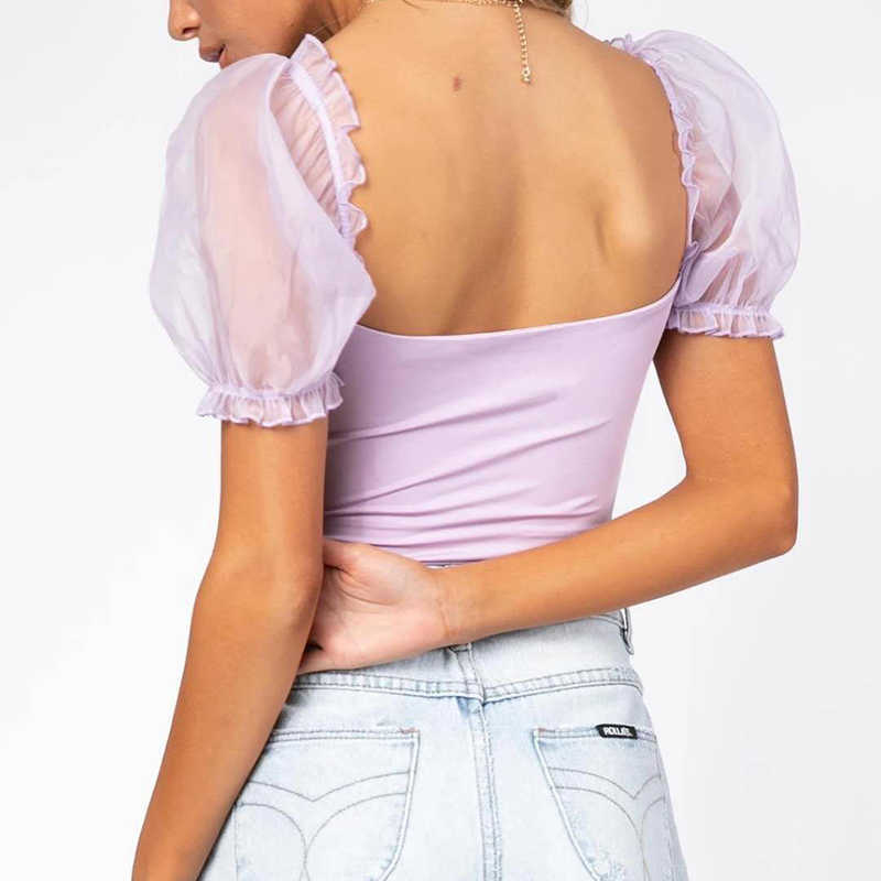 vintage women bomb purple blouses summer fashion ladies elegant short blouse party female knitwear tops girls chic 210527