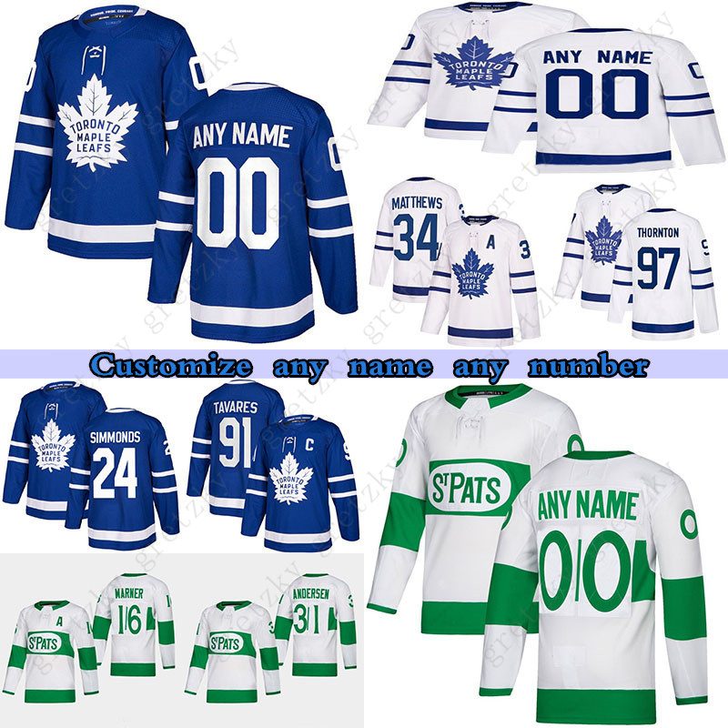 Custom Toronto maple leafs hockey jerseys 91 Tavares 34 Matthews 16 Marne 97 Thornton 11 Zach Hyman any name and number, Blue
Custom Toronto maple leafs hockey jerseys 91 Tavares 34 Matthews 16 Marne 97 Thornton 11 Zach Hyman any name and number, Blue
