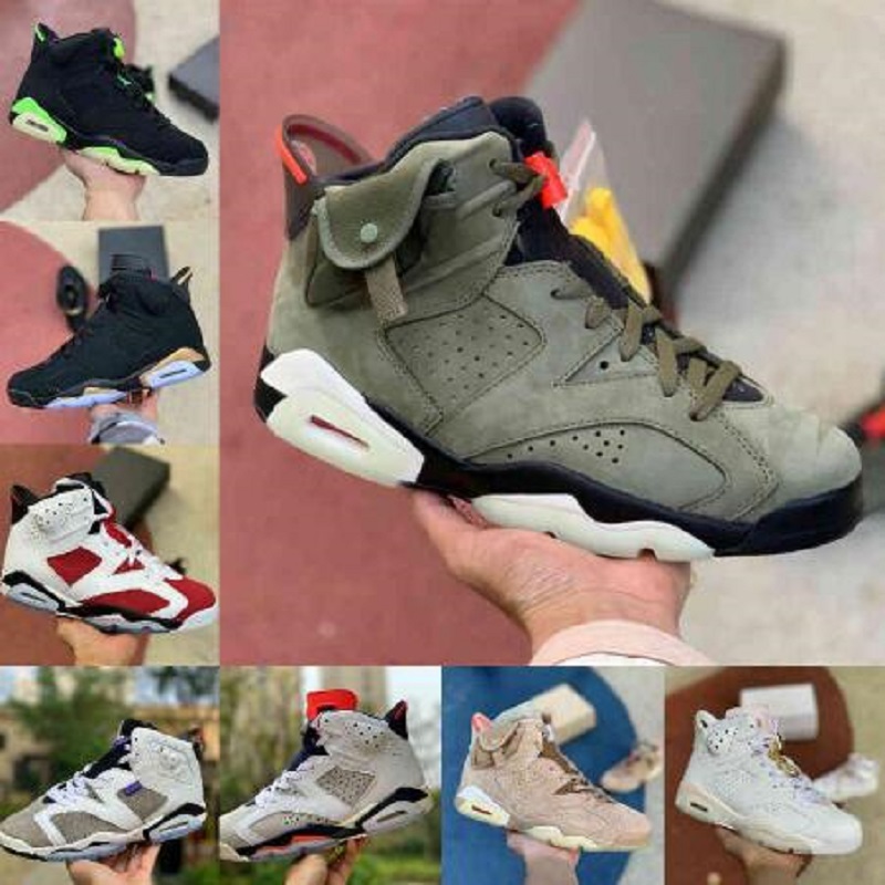Fashion 6 6s basketball shoes Electric Green Travis scotts british khaki Carmine 2021 trainers cactus black infrared reflect silver UNC men sneakers, # 25
Fashion 6 6s basketball shoes Electric Green Travis scotts british khaki Carmine 2021 trainers cactus black infrared reflect silver UNC men sneakers, # 25