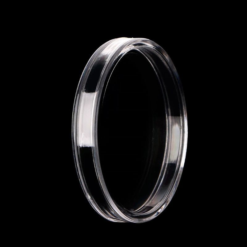 60 Pcs Clear Round 41mm Direct Fit Coin Capsules Holder Display Collection Case With Storage Box For 1 oz American Silver Eagles 210315