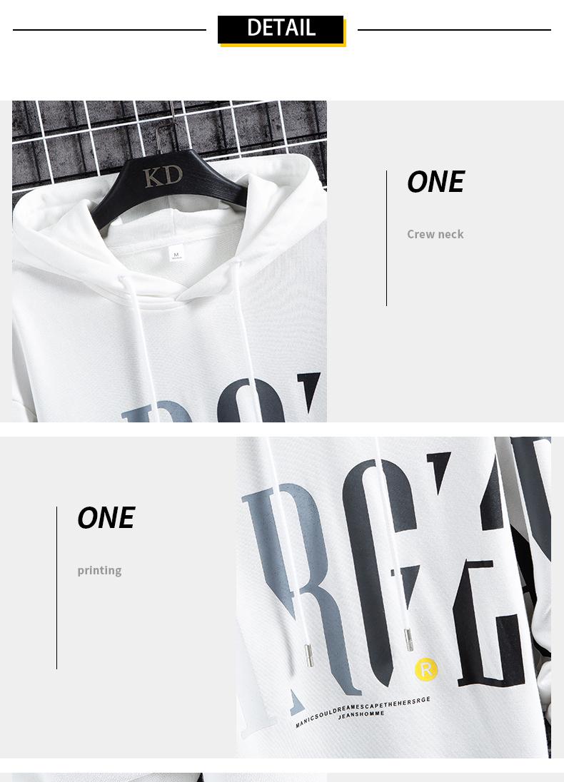 Men's Hoodies & Sweatshirts High Street Hoodie 2021 Autumn Hip Hop Fashion Print Pullover Men Harajuku Casual O-Neck Sweatshirt