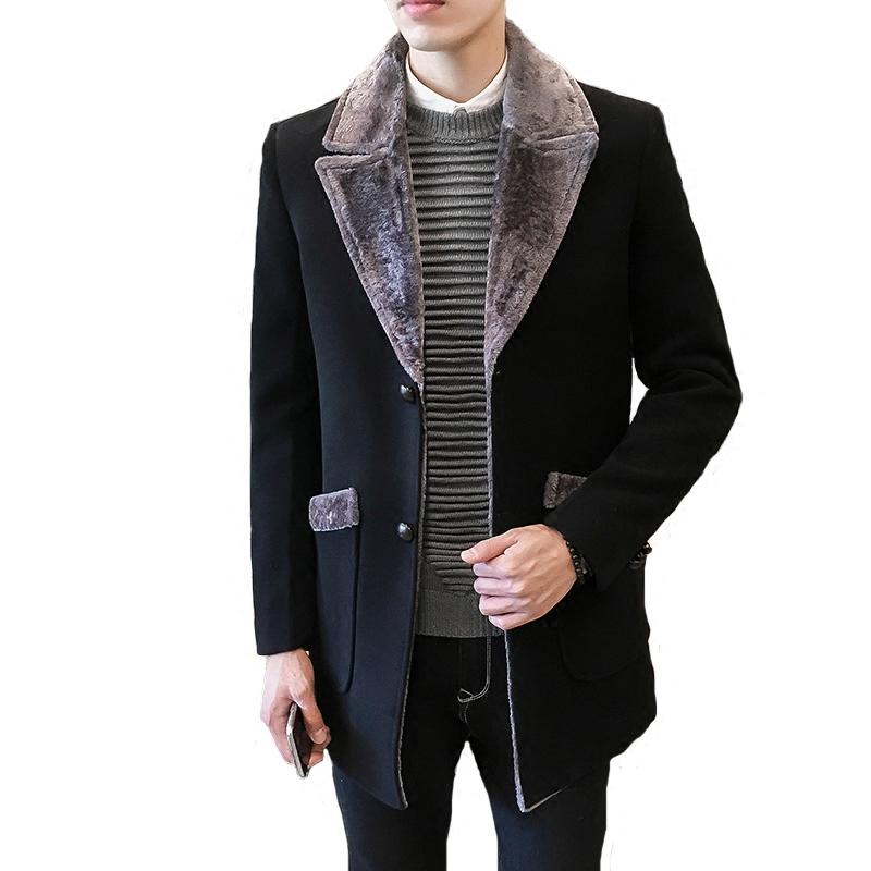 Men's Trench Coats 2022 Winter Warm Coat Men Wool Blends Jacket Overcoat Korean Fashion Long Brand Clothing Fur Collar Casual Jackets, Tan;black
Men's Trench Coats 2022 Winter Warm Coat Men Wool Blends Jacket Overcoat Korean Fashion Long Brand Clothing Fur Collar Casual Jackets, Tan;black