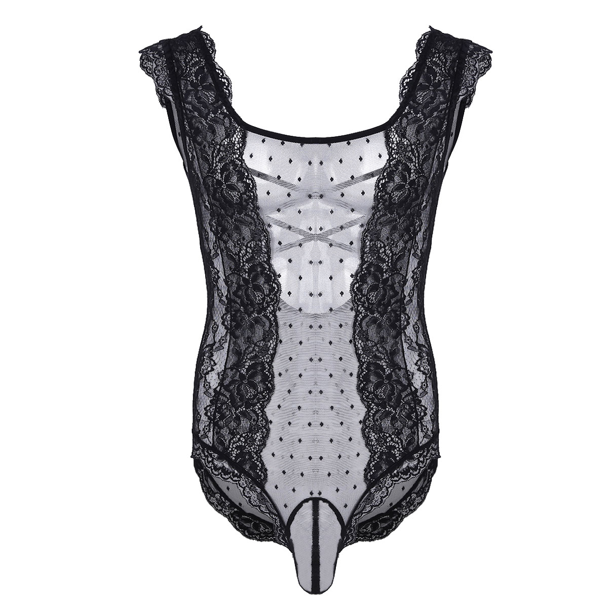 Man Mens Crossdress Lingerie Floral Lace Polka Dots See Through Mesh Pouch Male One-Piece Bodysuit Nightwear Sleepwear
Man Mens Crossdress Lingerie Floral Lace Polka Dots See Through Mesh Pouch Male One-Piece Bodysuit Nightwear Sleepwear