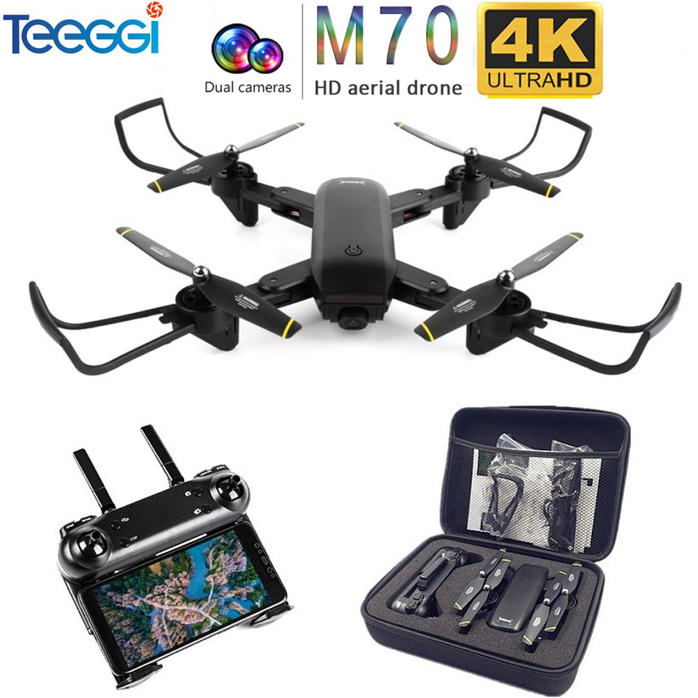 Teeggi M70 Rc Drone With Camera Hd 4k Camera 1080p Fpv Selfie Dron Quadcopter Professional Vs E58 Visuo Xs809hw Xs809s Drones T190621
Teeggi M70 Rc Drone With Camera Hd 4k Camera 1080p Fpv Selfie Dron Quadcopter Professional Vs E58 Visuo Xs809hw Xs809s Drones T190621