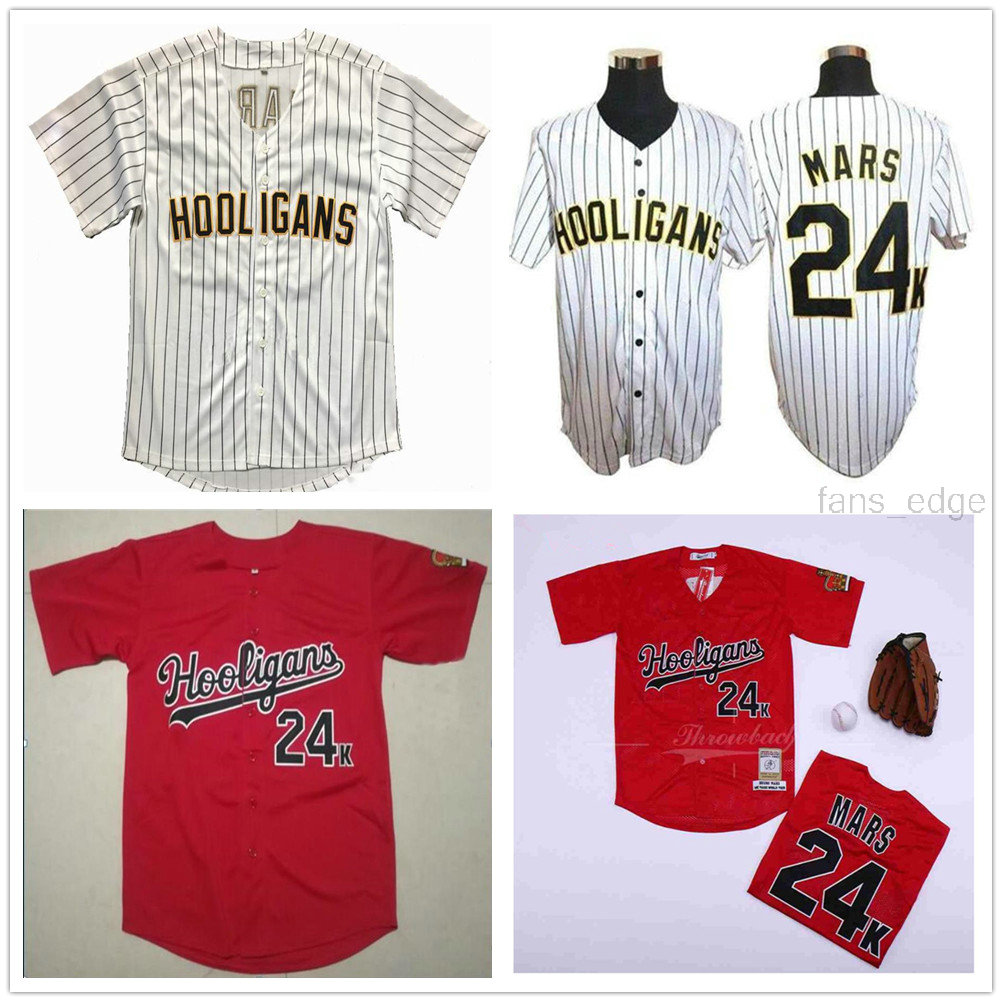 Cheap Wholesale Mens Hooligans 24k Bruno Mars Bianco Awards Gessato Jersey 100% Stitched Sewn Button Baseball Red White Jerseys S-3XL
Cheap Wholesale Mens Hooligans 24k Bruno Mars Bianco Awards Gessato Jersey 100% Stitched Sewn Button Baseball Red White Jerseys S-3XL