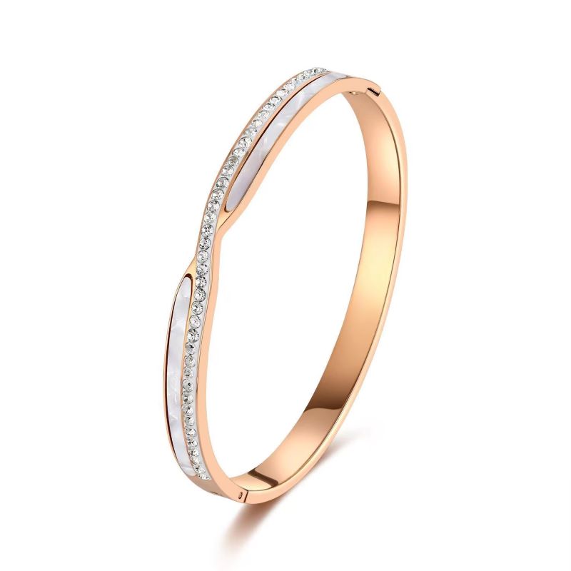 2021 Female Geometric Rose Gold Stainless Steel Bangle Zircon Fashion Fritillary Designer Bracelet
2021 Female Geometric Rose Gold Stainless Steel Bangle Zircon Fashion Fritillary Designer Bracelet
