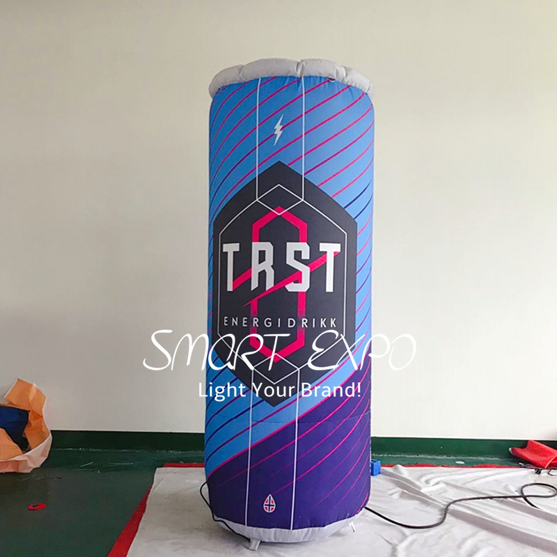 Advertising Inflatable Can Dia1.2x1.7m for Food Beverage Promotion with Custom Artwork Printing and Blower