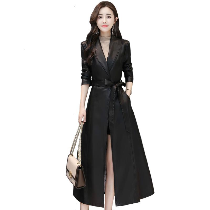 Women's Leather & Faux Autumn Winter X-Long Sheepskin Trench Coat Whit Belt Soft Slim Black Jacket Women Overcoat Plus Size
Women's Leather & Faux Autumn Winter X-Long Sheepskin Trench Coat Whit Belt Soft Slim Black Jacket Women Overcoat Plus Size