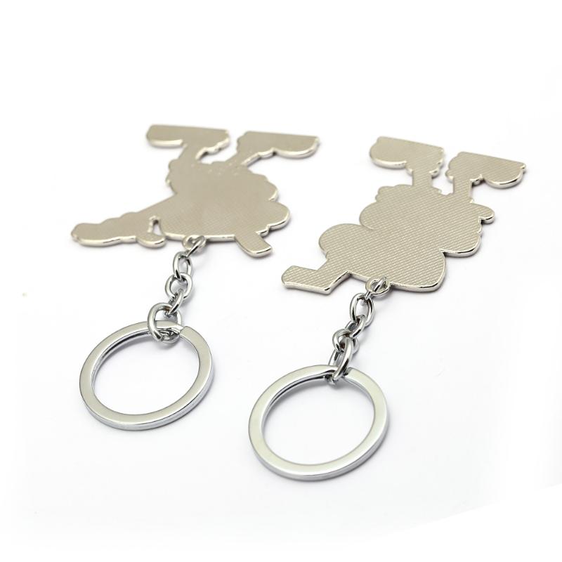 Keychains HSIC 2 Styles Cuphead Keychain Metal Cup Head Key Ring Car Holder Anime Figure Chains For Men Women Llavero HC12779