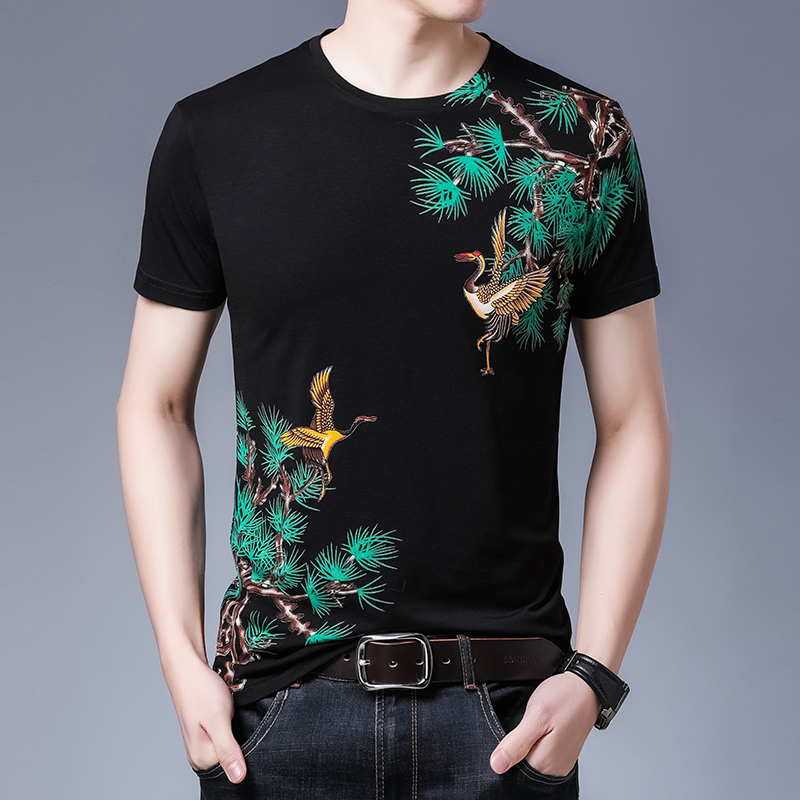New 2021 Party Club Outfit Clothing Tshirt for Bird Print Tee o Neck Slim Fit t Shirt Men Summer Top Camisetas H7md, Black
New 2021 Party Club Outfit Clothing Tshirt for Bird Print Tee o Neck Slim Fit t Shirt Men Summer Top Camisetas H7md, Black