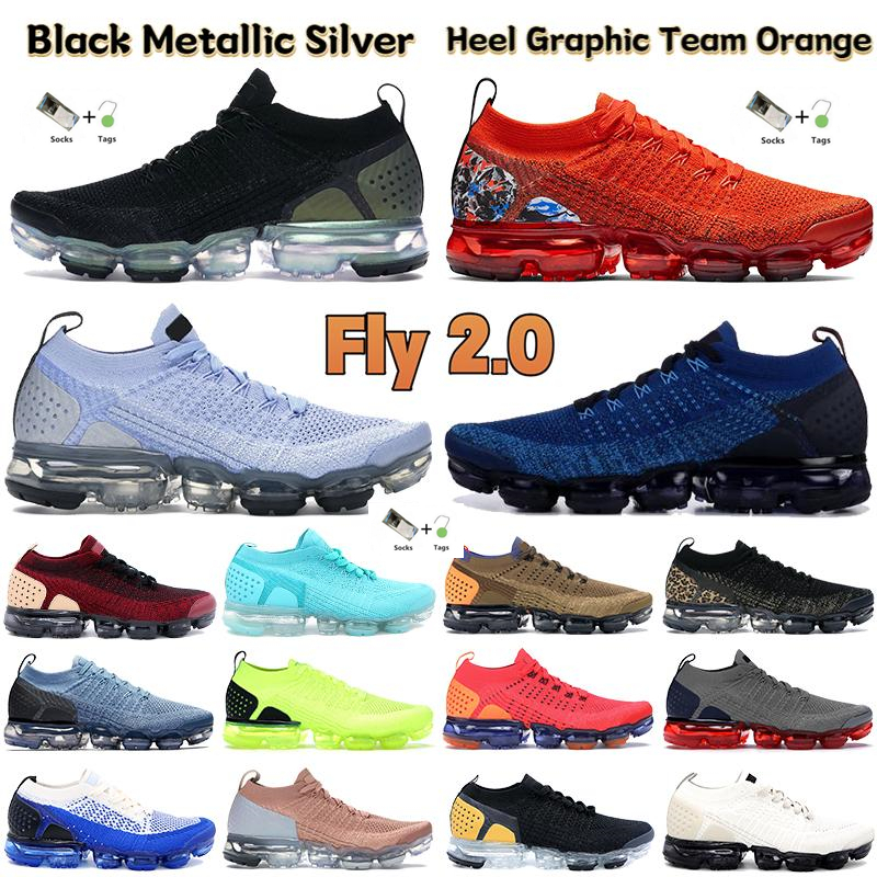 

2022 newest fly 2.0 men Cushion running shoes Black Metallic Silver Heel Graphic Team Orange CNY light moon women designer sneakers EUR36-45, 20