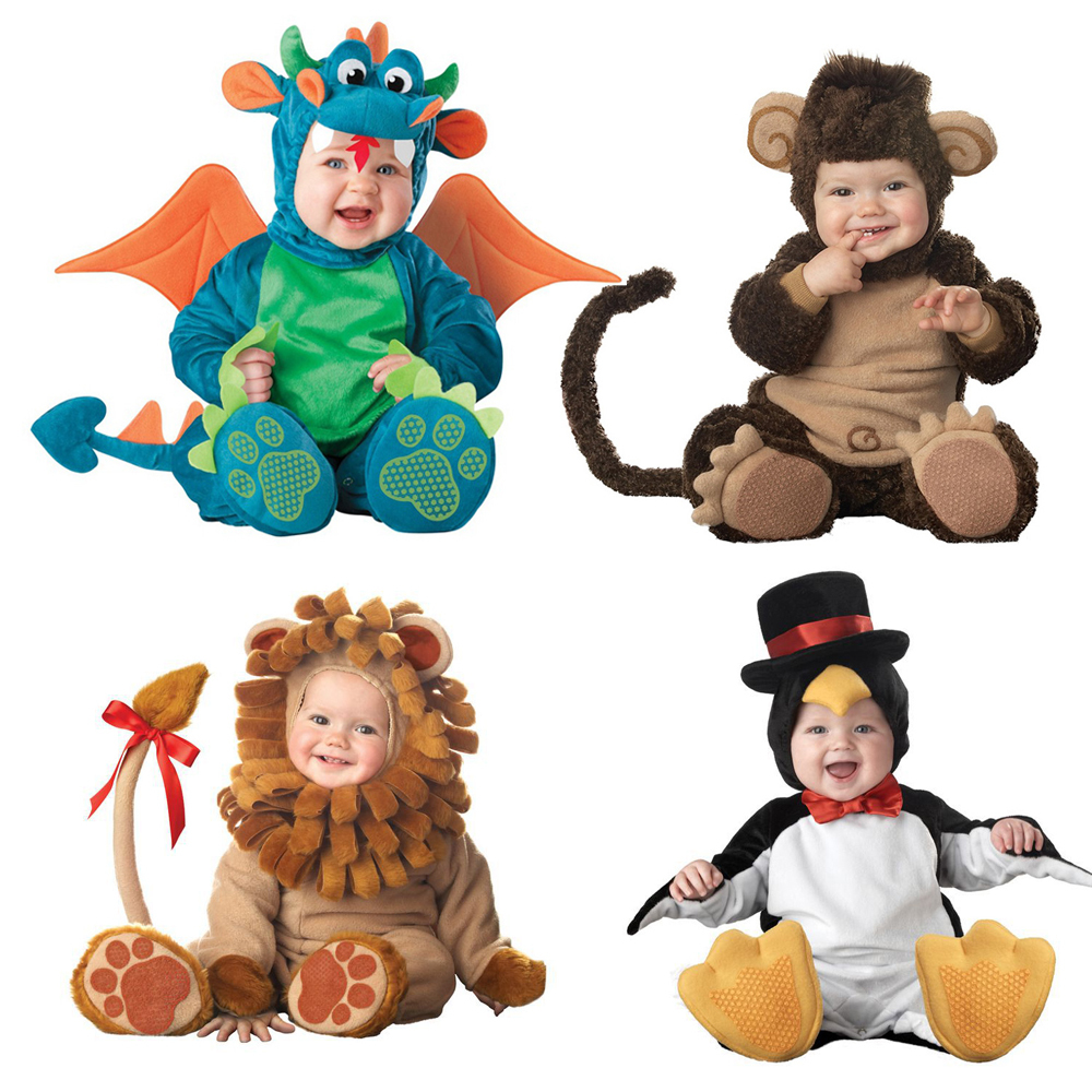 Halloween Costume boy clothes Girls Monkey Polar Bear Romper Kids Clothing baby hat socks Toddler Cosplay Set 210309