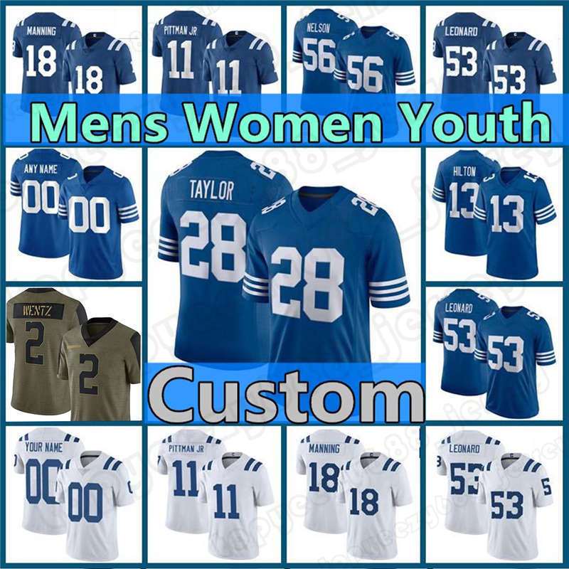 Custom 2 Carson Wentz Indianapoli Football Jerseys 53 Darius Leonard 28 Jonathan Taylor Mens Michael Pittman Jr Quenton Nelson Peyton Manning Women Youth, Custom mens(xiaoma)
Custom 2 Carson Wentz Indianapoli Football Jerseys 53 Darius Leonard 28 Jonathan Taylor Mens Michael Pittman Jr Quenton Nelson Peyton Manning Women Youth, Custom mens(xiaoma)
