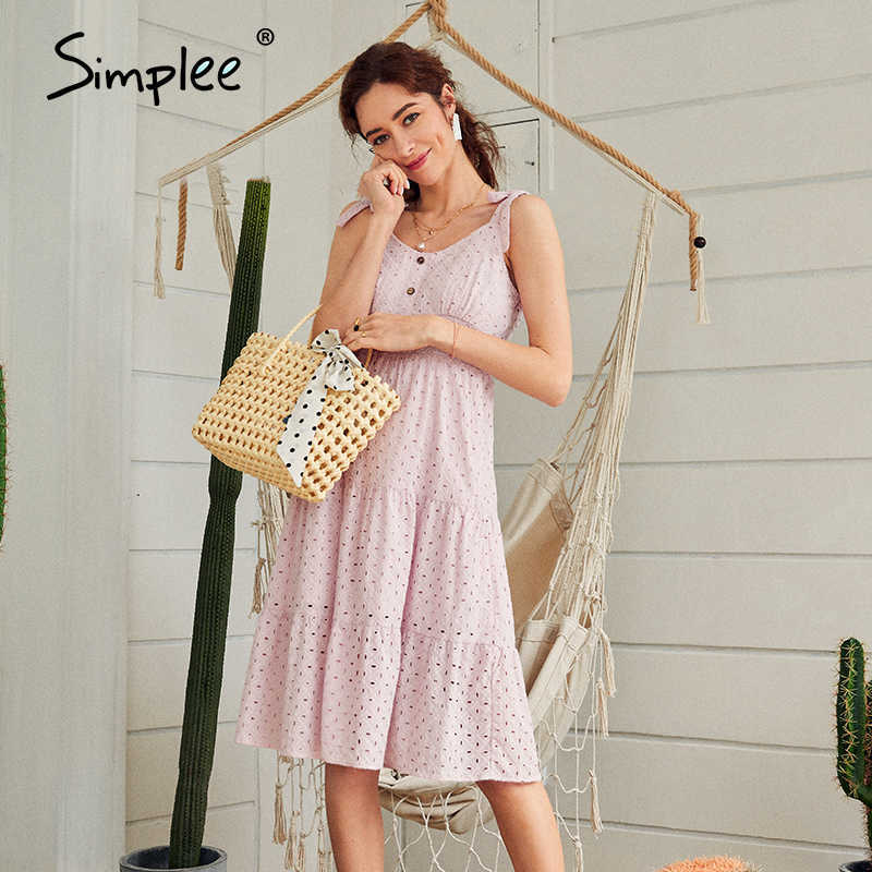 Casual white women summer beach dress Bow-knot spaghetti embroidery female midi dress backless holiday dress vestidos 210721