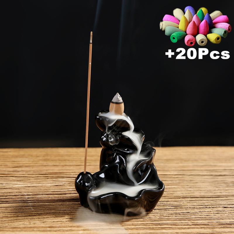 Lucky Lotus Waterfall Burner Ceramic Incense Stick Holder Hand Made Ceramic Handiwork Home Office Decor With 20Cones Gift
Lucky Lotus Waterfall Burner Ceramic Incense Stick Holder Hand Made Ceramic Handiwork Home Office Decor With 20Cones Gift