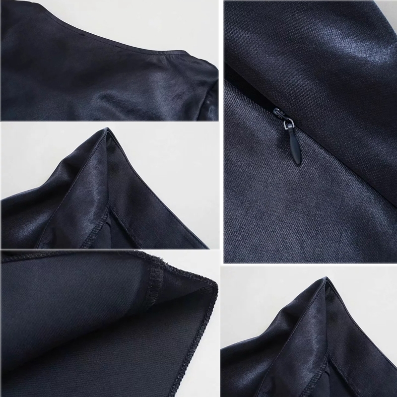 Two 2 Piece Skirt Set Women Outfits Spring Elegant Silk Satin Fashion Long Sleeve Blouse Shirts Long Skirts Matching Sets