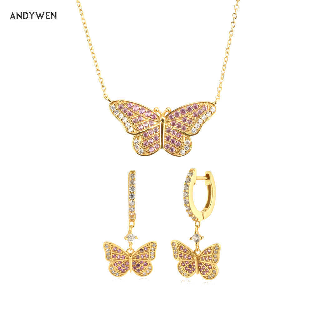 ANDYWEN 925 Sterling Silver Clear Pink Butterfly Pendant Necklace Long Chain Fashion Crystal Luxury Jewelry Wedding 210608, White
ANDYWEN 925 Sterling Silver Clear Pink Butterfly Pendant Necklace Long Chain Fashion Crystal Luxury Jewelry Wedding 210608, White