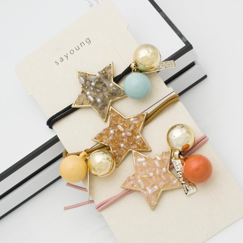 Hair Clips & Barrettes Fashion Crystal Five-pointed Star Ball Bands For Women Elastic Girls Accessories, Golden;silver
Hair Clips & Barrettes Fashion Crystal Five-pointed Star Ball Bands For Women Elastic Girls Accessories, Golden;silver