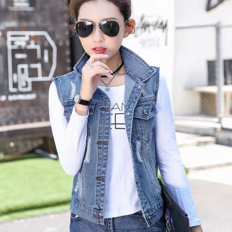 2021 New Korean Style Spring Autumn All-Match Vests For Women Fashion Vintage Denim Jacket Sleeveless Coat Pocket Vest Female, Black;brown
2021 New Korean Style Spring Autumn All-Match Vests For Women Fashion Vintage Denim Jacket Sleeveless Coat Pocket Vest Female, Black;brown