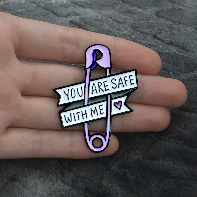 Cartoon Cactus Brooch"you Are Safe" Purple Safety Pin Brooch Heart Enamel Brooch Badge Custom Metal Lapel Pin Enamel Pin Manufacturer Badge
Cartoon Cactus Brooch"you Are Safe" Purple Safety Pin Brooch Heart Enamel Brooch Badge Custom Metal Lapel Pin Enamel Pin Manufacturer Badge