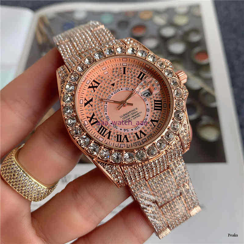 Top Luxury Men's Watch Fashion Male Wristwatches Stainless Steel Diamond Watches Gypsophila Business Calendar Clock 2021 Q1, Rose gold
Top Luxury Men's Watch Fashion Male Wristwatches Stainless Steel Diamond Watches Gypsophila Business Calendar Clock 2021 Q1, Rose gold