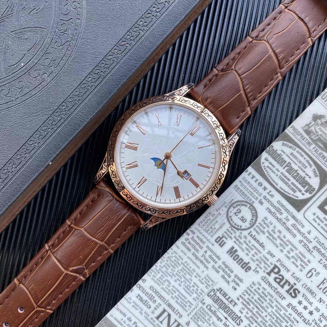 2021 new three-pin belt lunar phase date high quality series watch luxury men's watch designer big brand fashion platinum wrist watches
2021 new three-pin belt lunar phase date high quality series watch luxury men's watch designer big brand fashion platinum wrist watches