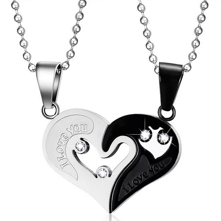 Pendant Necklaces Heart Couple Necklace 316L Stainless Steel Lovers & Pendants Broken Promise Puzzle
Pendant Necklaces Heart Couple Necklace 316L Stainless Steel Lovers & Pendants Broken Promise Puzzle