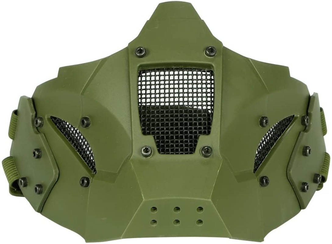 Half Mask Tactics Face Protection Metal Mesh Mask Style Comfortable Use with Quick Helmet for Air Gun/Hunting/Paintball Shooting, Multi
Half Mask Tactics Face Protection Metal Mesh Mask Style Comfortable Use with Quick Helmet for Air Gun/Hunting/Paintball Shooting, Multi