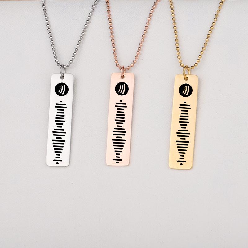Pendant Necklaces Fashion DIY Laser Spotify Scan Code Women Men Necklace Jewelry Stainless Steel Custom Gothic Gift Music Song, Silver
Pendant Necklaces Fashion DIY Laser Spotify Scan Code Women Men Necklace Jewelry Stainless Steel Custom Gothic Gift Music Song, Silver