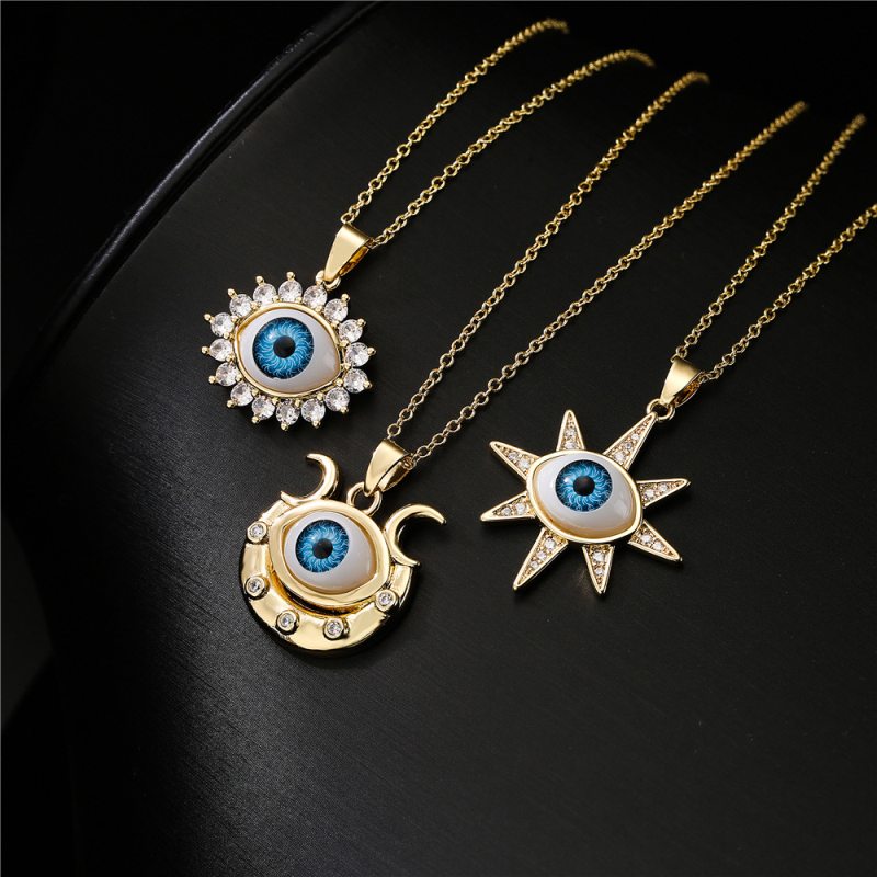 INS Style Lucky Womens Copper 3D Evil Eye Pendant Necklace 18K Gold Chain Zirconia Jewelry
INS Style Lucky Womens Copper 3D Evil Eye Pendant Necklace 18K Gold Chain Zirconia Jewelry