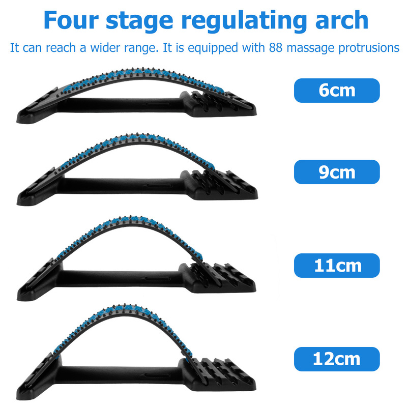 Back Massager Stretcher Stretching Device 4-Level Adjustment Cracker Spine Relaxation Relief Massage Tools 220301