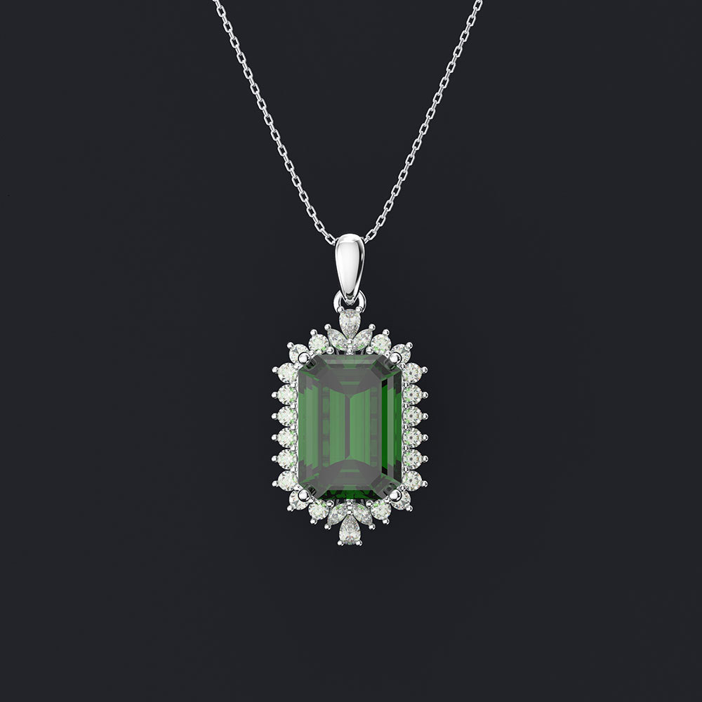 HBP fashion Shi Pei imitation Emerald Pendant women's Square zircon 10 * 14 tide copper plated platinum necklace
HBP fashion Shi Pei imitation Emerald Pendant women's Square zircon 10 * 14 tide copper plated platinum necklace