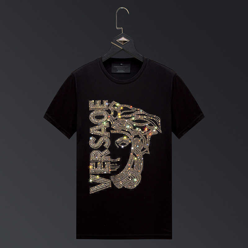 New short sleeve men' fashion T-shirt, hot drill round neck bottoming shirt, large T-shirt, half sleeve clothes, mercerized cotton, 169 black
New short sleeve men' fashion T-shirt, hot drill round neck bottoming shirt, large T-shirt, half sleeve clothes, mercerized cotton, 169 black