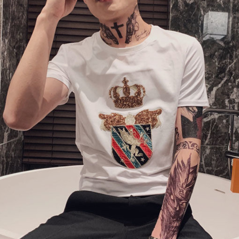 Crown Short Sleeve Men T-shirt New Men's Tee Shirt Homme Embroidery Sequin Heavy Industry Tide Brand Poleras 2021 Black E4c9
Crown Short Sleeve Men T-shirt New Men's Tee Shirt Homme Embroidery Sequin Heavy Industry Tide Brand Poleras 2021 Black E4c9