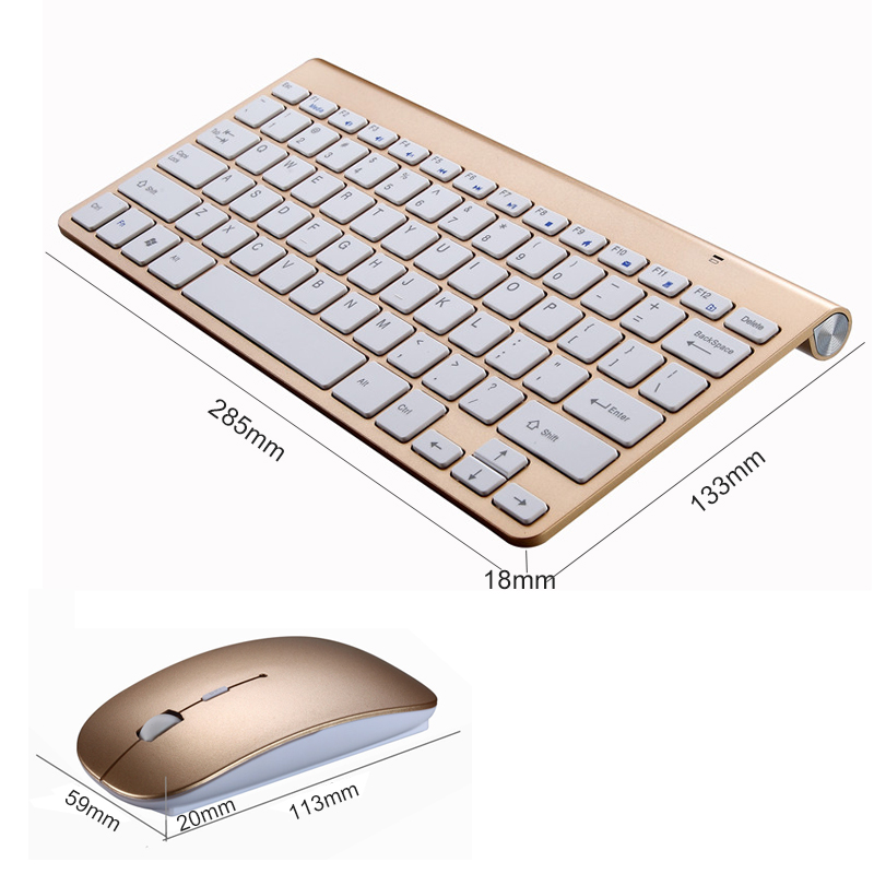 Wireless Keyboard Mouse Combos 24GHz Portable Mini Keyboards and Mice Kit Multimedia Keypad for Office Computer Desktop Laptop TV